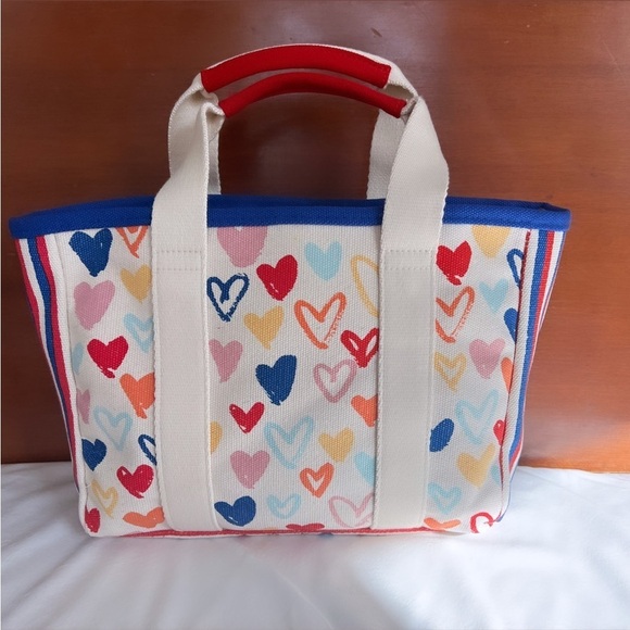 NWT BRIGHTON Red White And You Mini Canvas Tote / Crossbody Bag - Picture 9 of 16